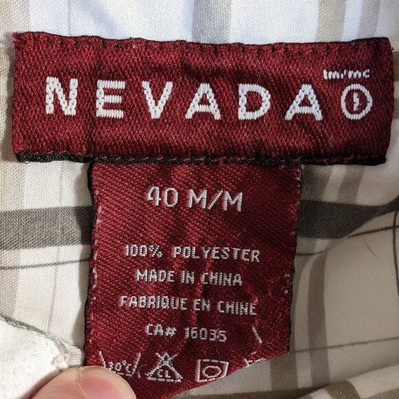 NEVADA MEN'S BUTTON UP FRONT SHORT SLEEVE SHIRT COLLAR NECK SIZE MEDIUM CASUAL - Picture 5 of 16